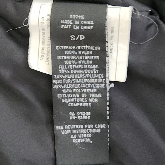 ECKO RED down Hooded zipped puffer parka winter Coat black small - Picture 8 of 12